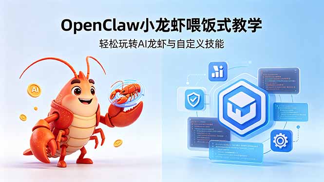 不用懂技术！OpenClaw小龙虾喂饭式教学，轻松玩转AI龙虾与自定义技能-全民创业网